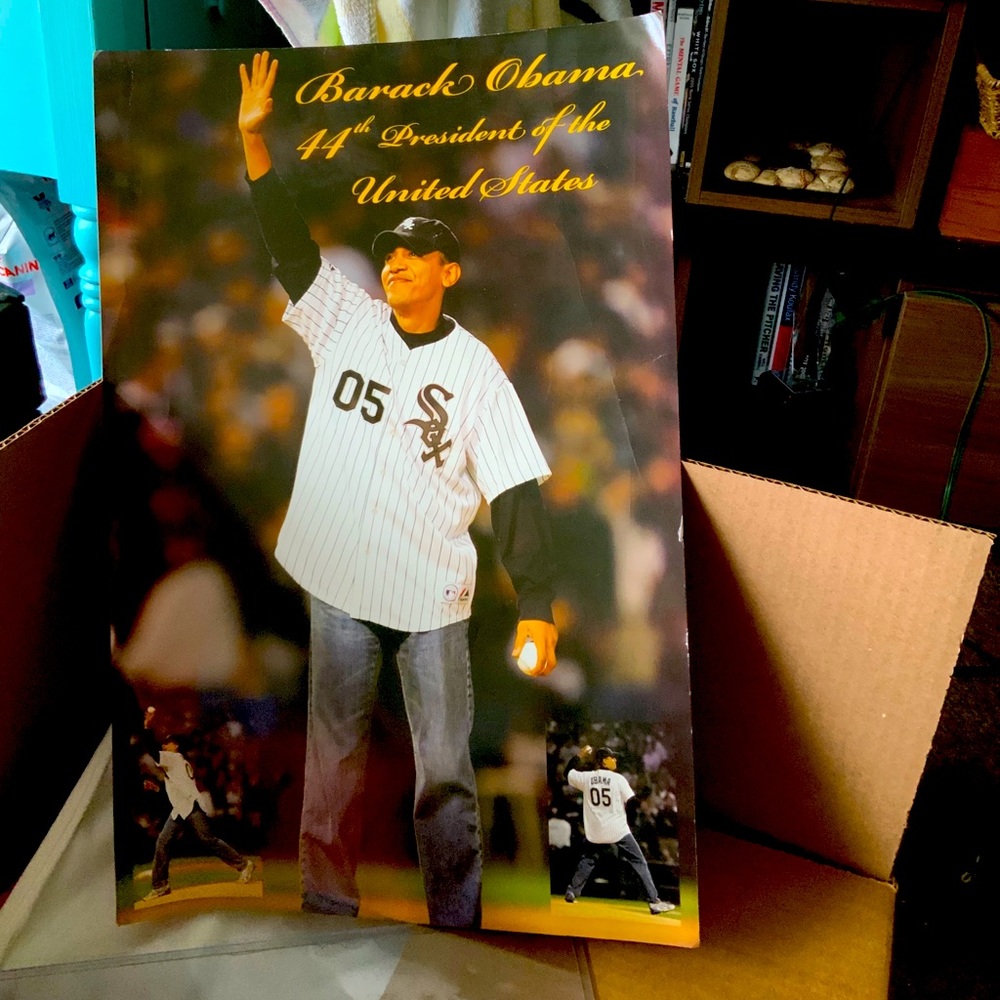 Barack Obama White Sox Poster